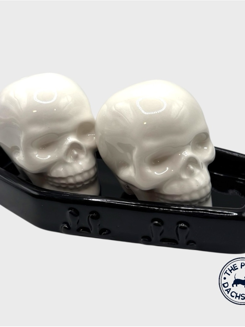 Ceramic Skull Salt & Pepper Shaker Set